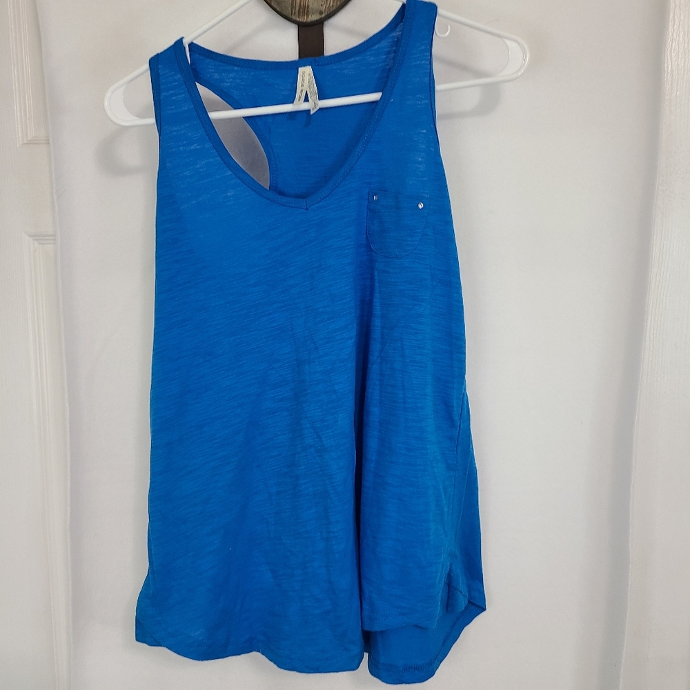 (1449) Color Story Woman's Tanktop, Size: Large Color: Blue